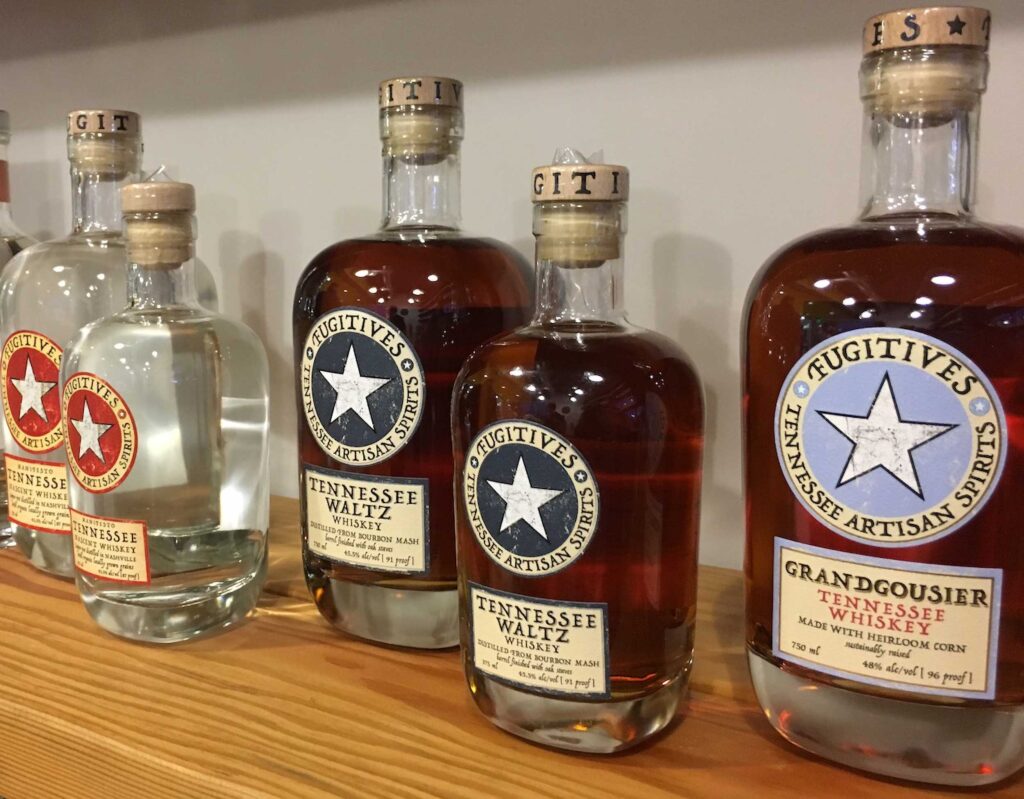 Fugitives Tennessee Artisan Spirits bottles